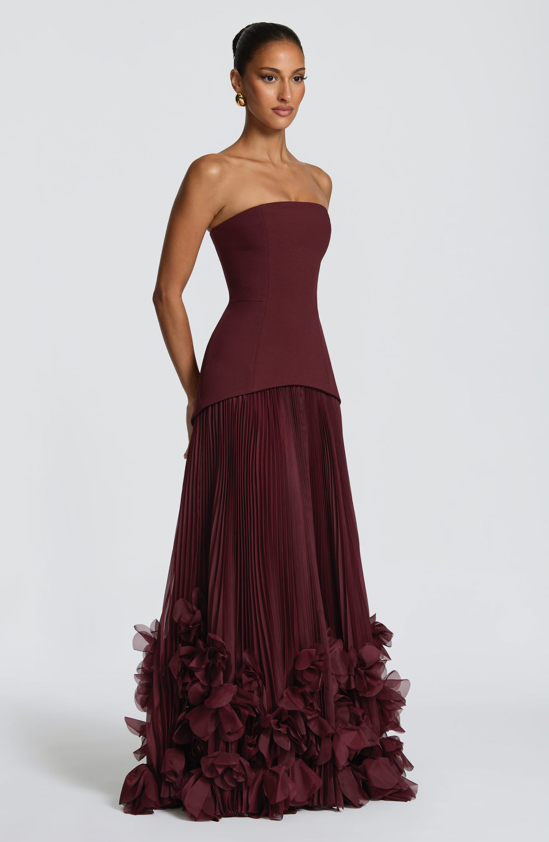 Velaena Gown in Cherry Lacquer by Clandour, product photo 3