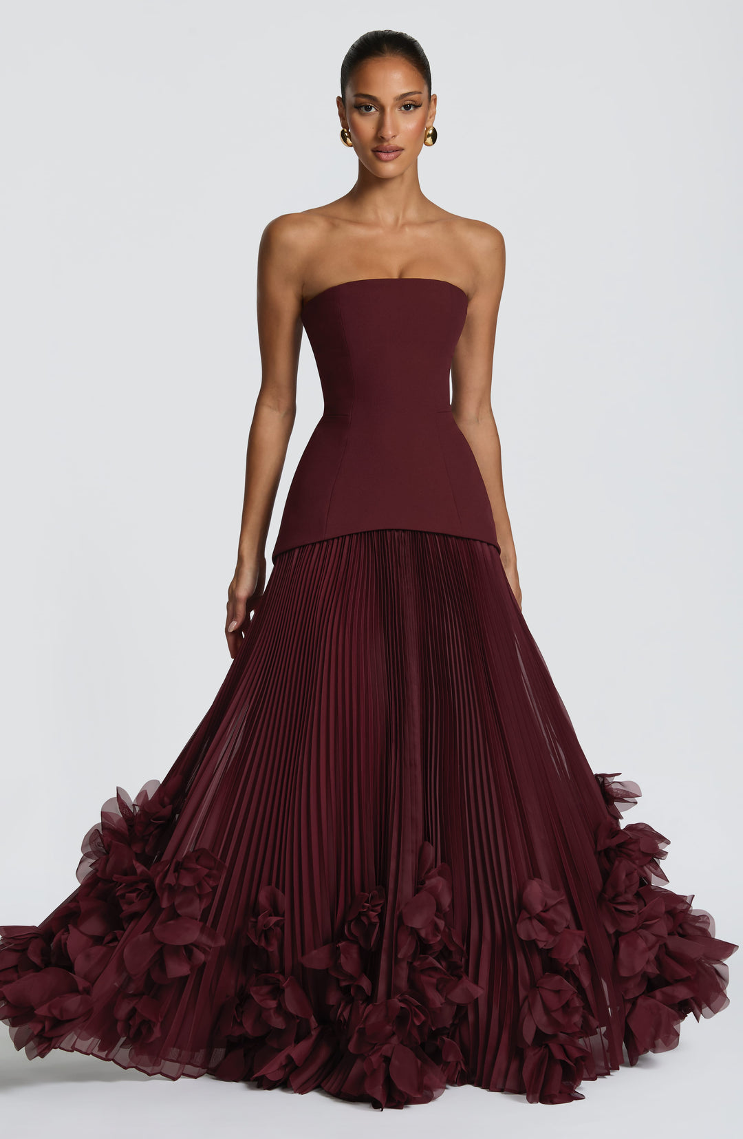 Velaena Gown in Cherry Lacquer by Clandour, product photo 4