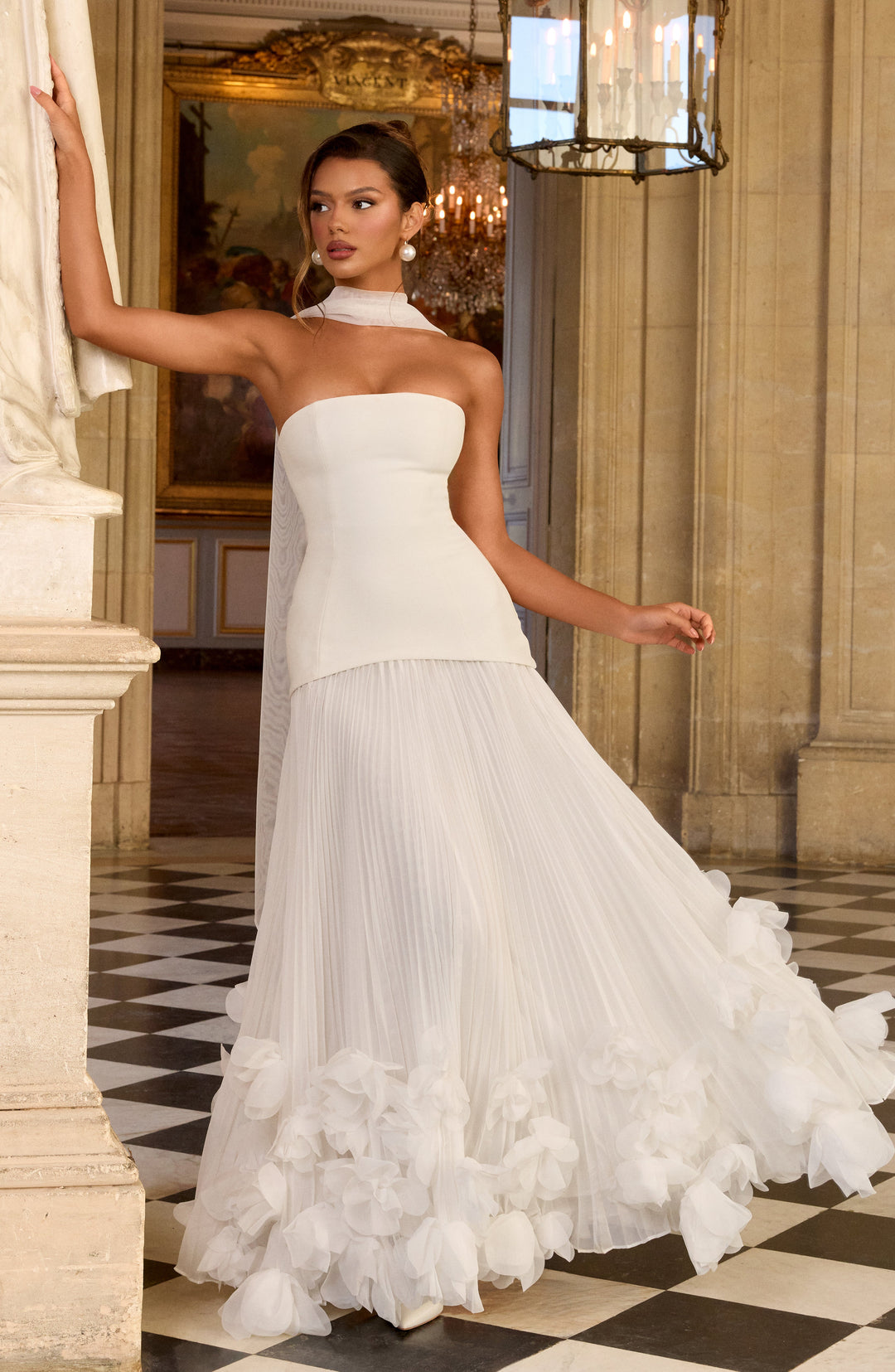 Velaena Gown in Ivory by Clandour, product photo 1