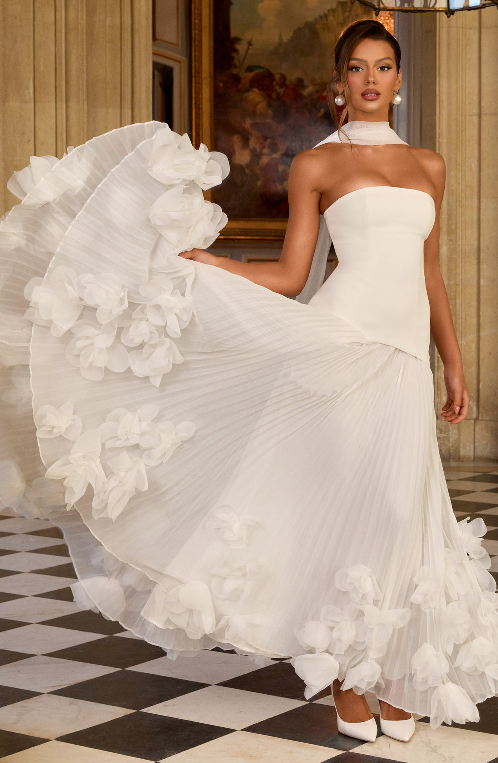 Velaena Gown in Ivory by Clandour, product photo 2