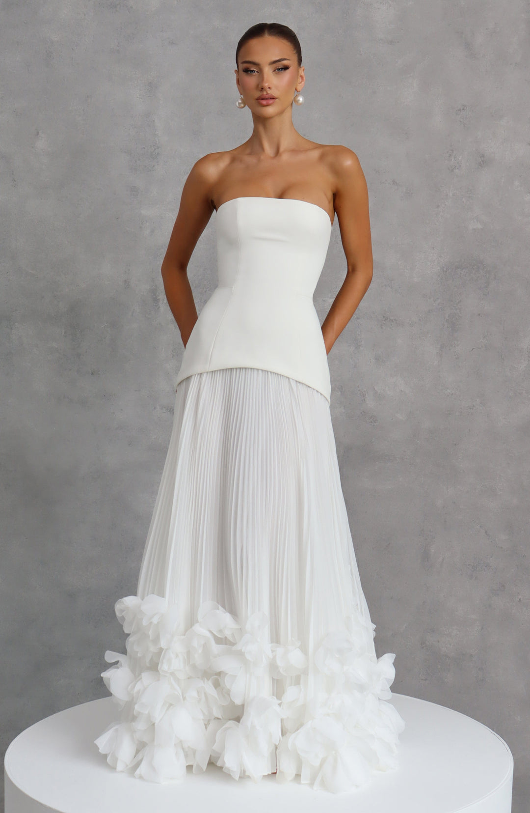 Velaena Gown in Ivory by Clandour, product photo 5