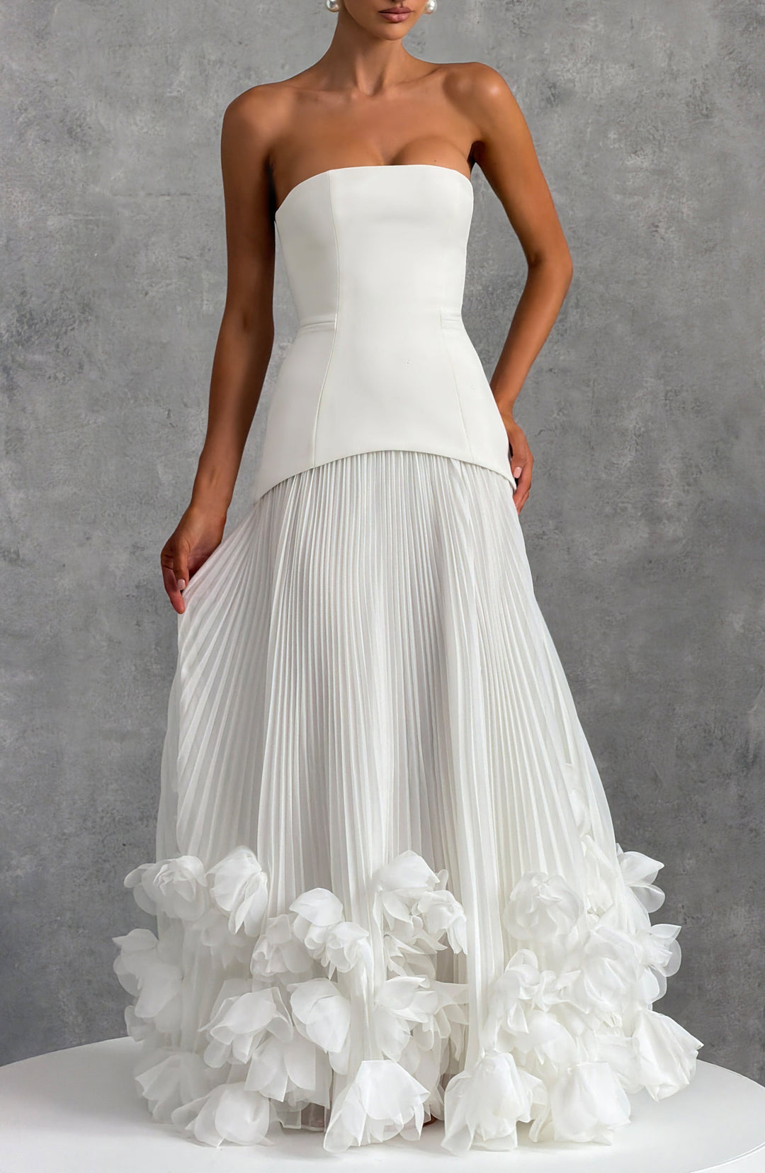 Velaena Gown in Ivory by Clandour, product photo 6