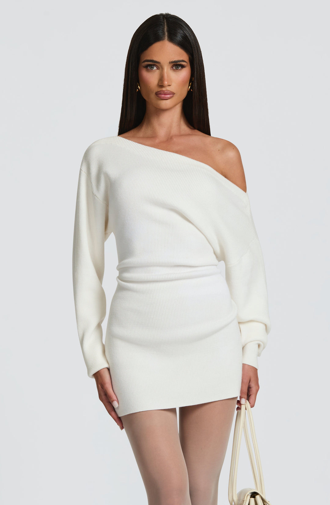 Velaette Mini Dress in Ivory by Clandour, product photo 2
