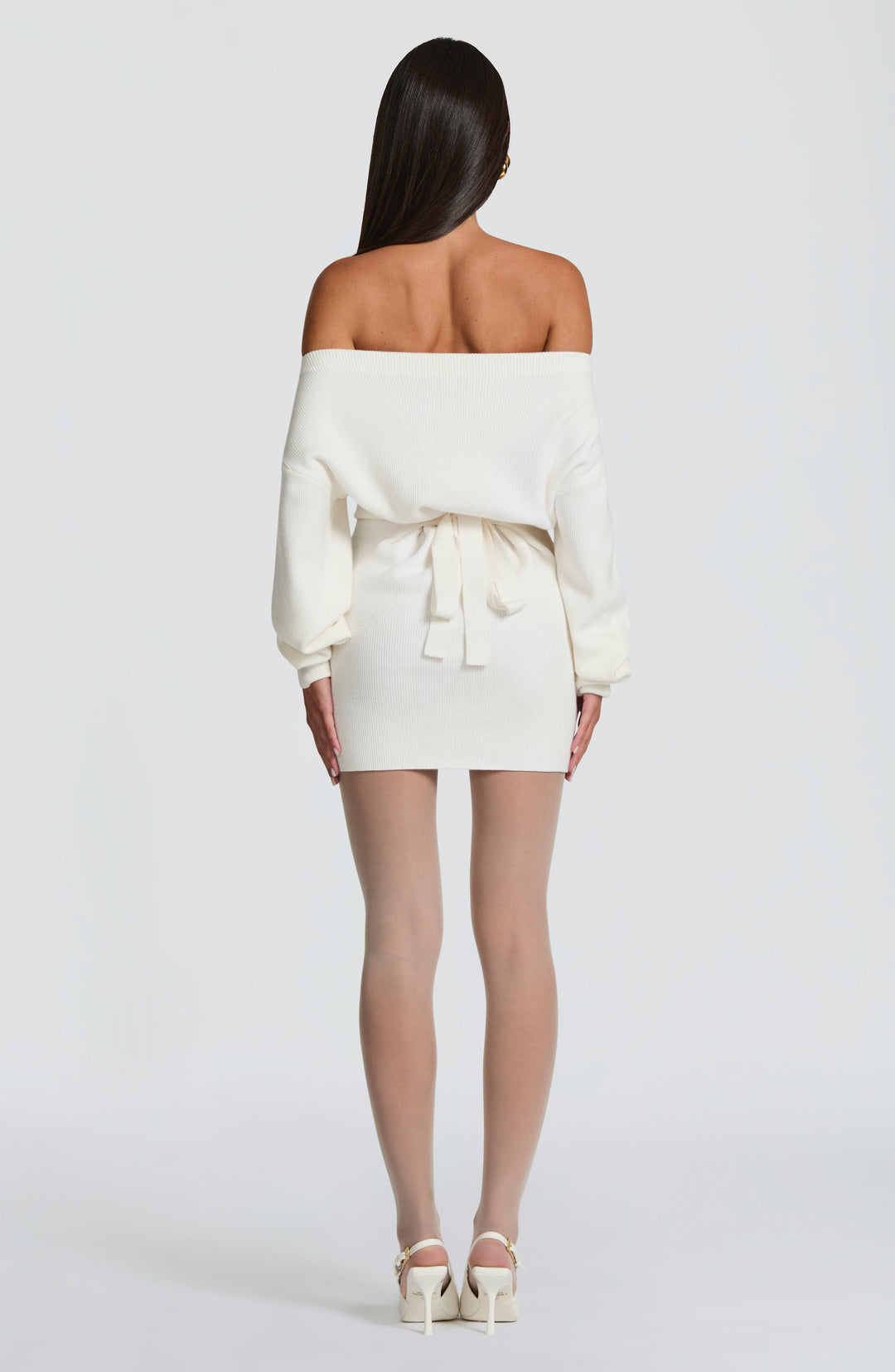 Velaette Mini Dress in Ivory by Clandour, product photo 5