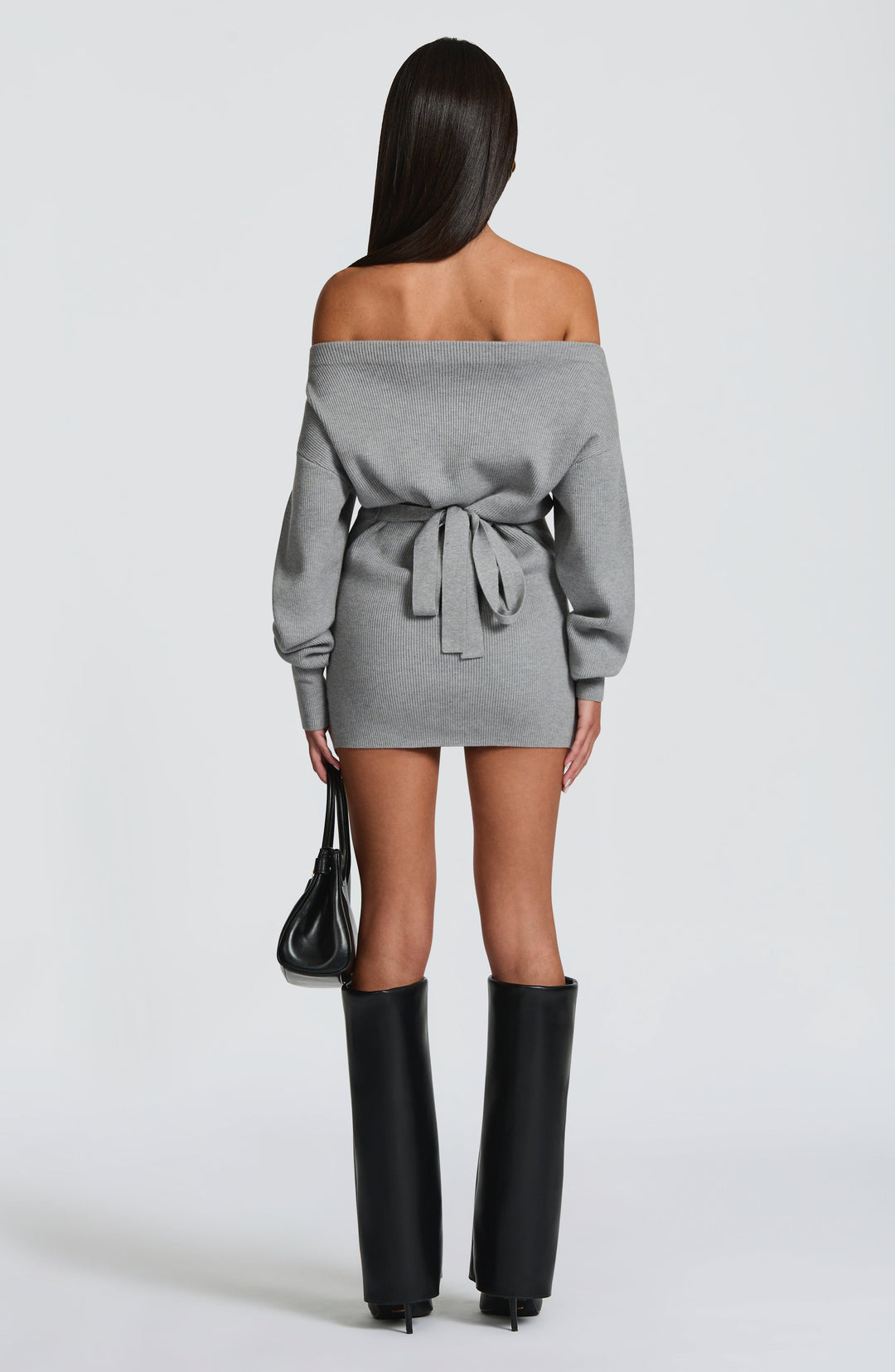 Velaette Mini Dress in Light Grey by Clandour, product photo 3