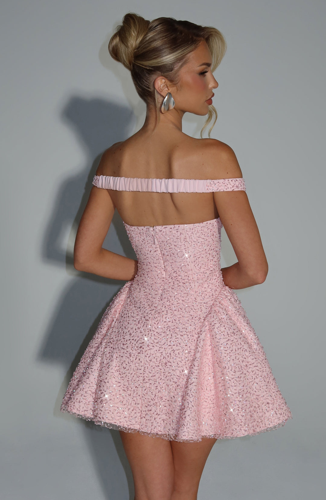 Velaia Mini Dress in Blush by Clandour, product photo 2