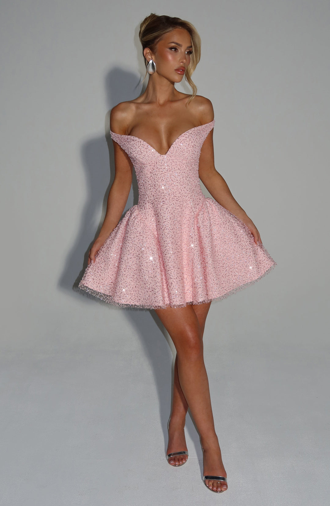 Velaia Mini Dress in Blush by Clandour, product photo 5