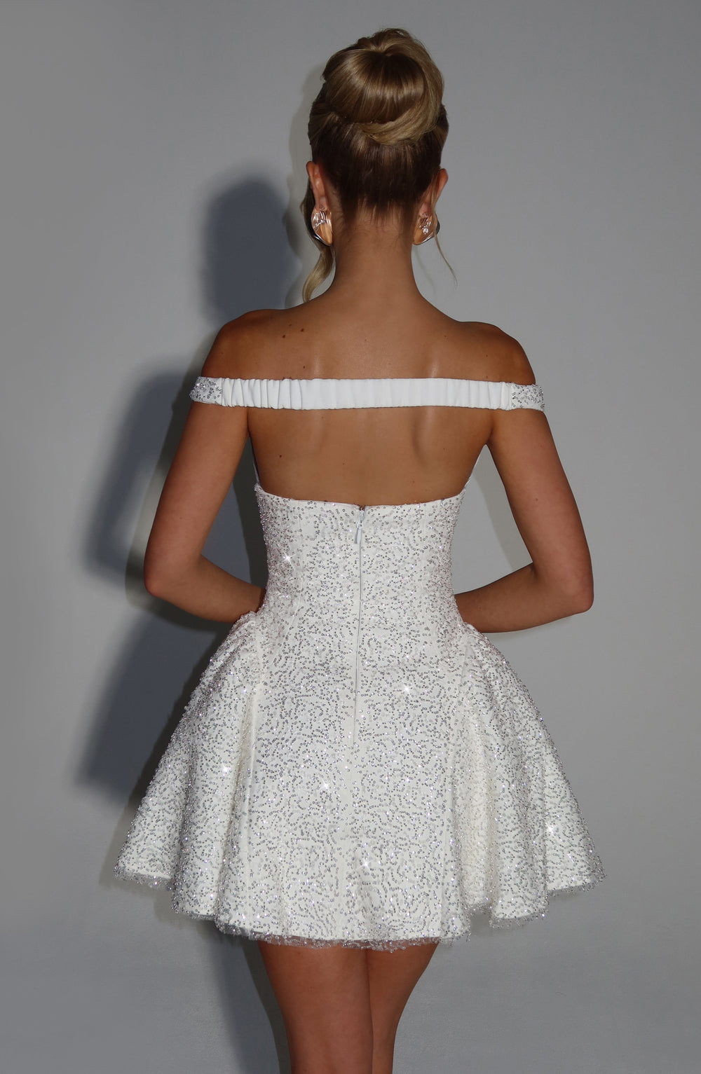 Velaia Mini Dress in Ivory by Clandour, product photo 2