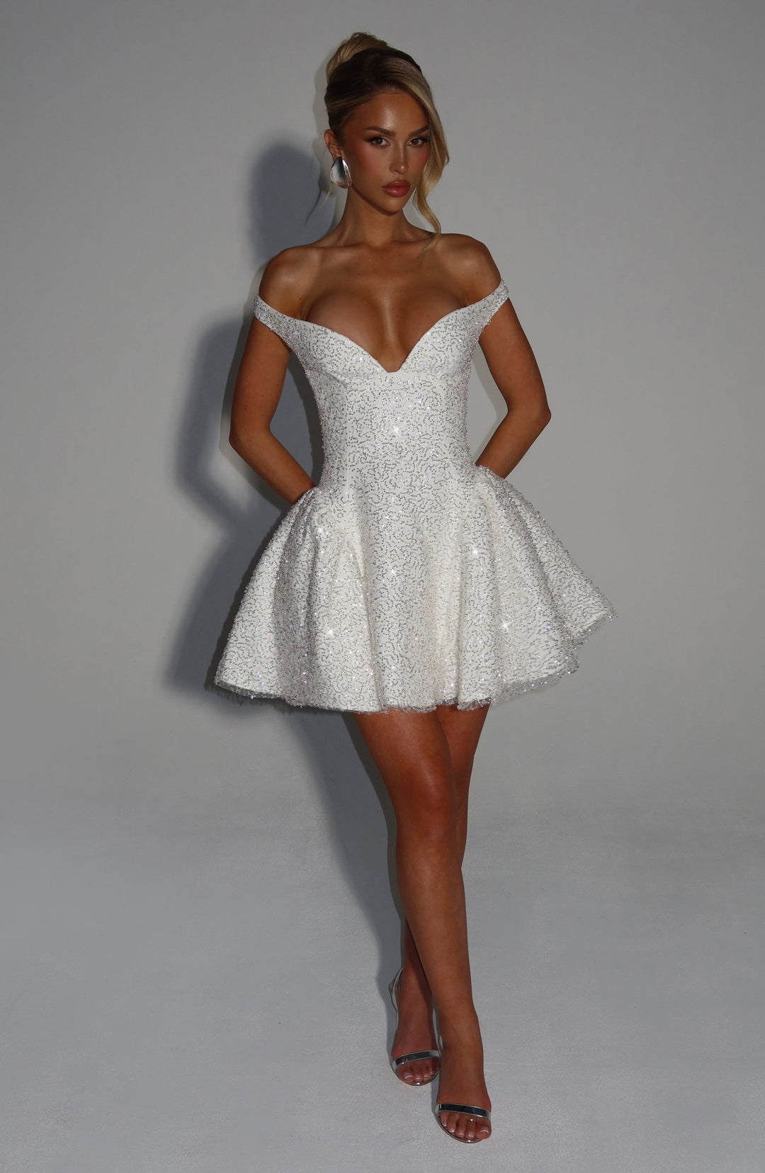 Velaia Mini Dress in Ivory by Clandour, product photo 5