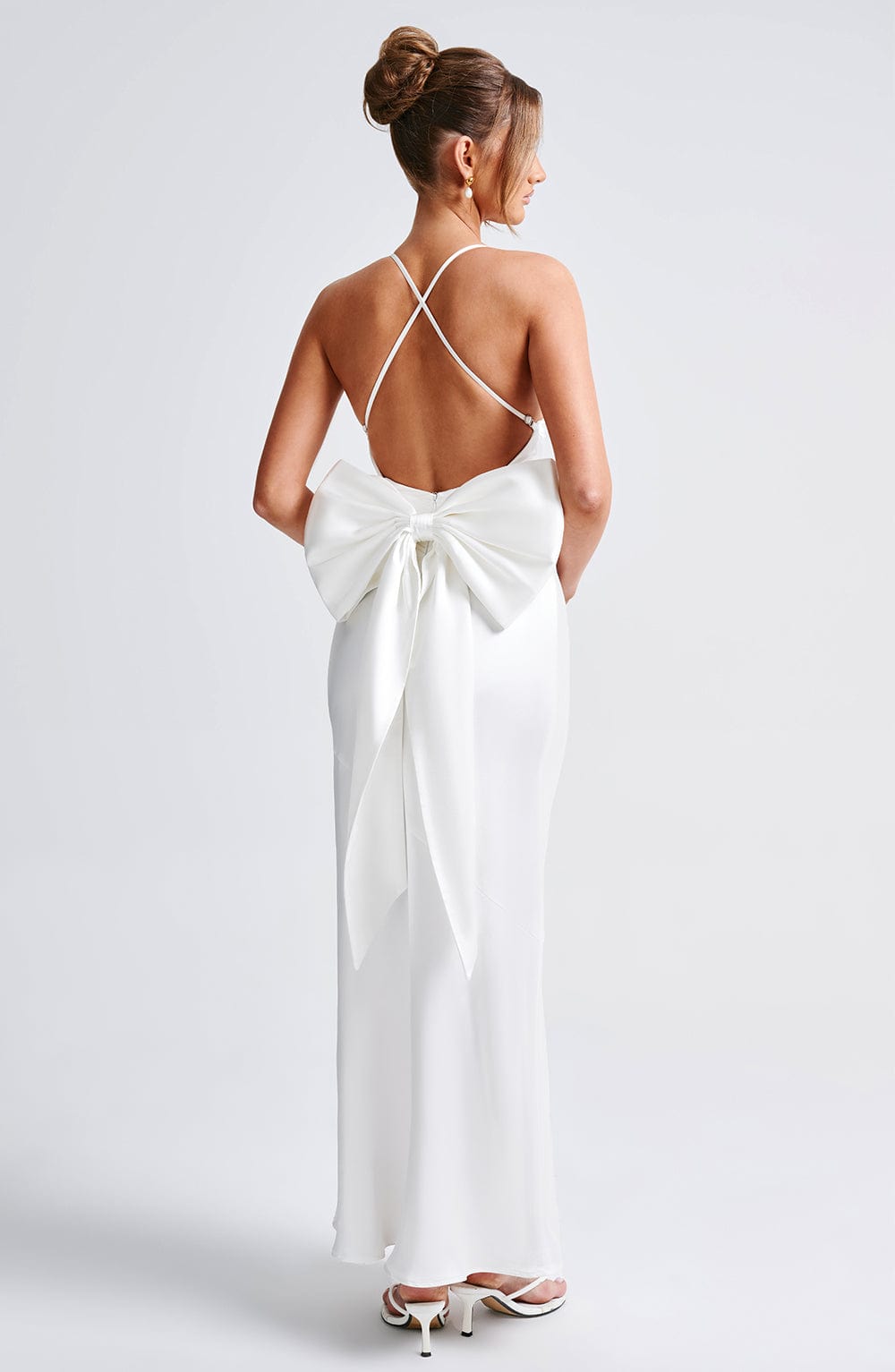 Velaina Maxi Dress in Ivory by Clandour, product photo 1