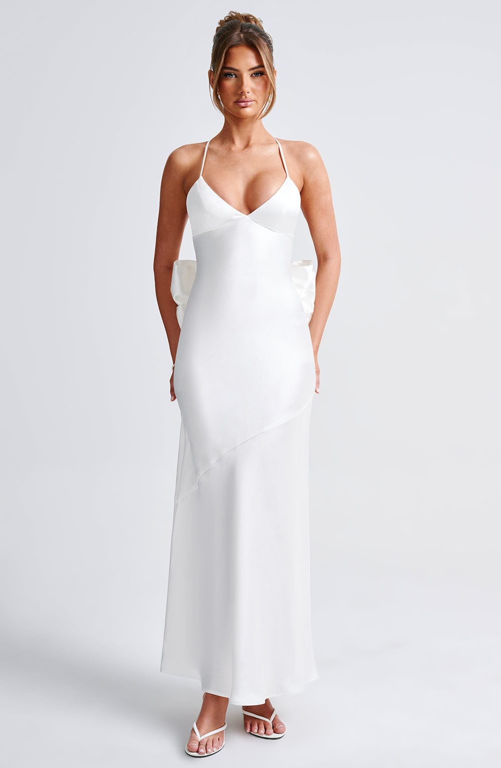 Velaina Maxi Dress in Ivory by Clandour, product photo 2