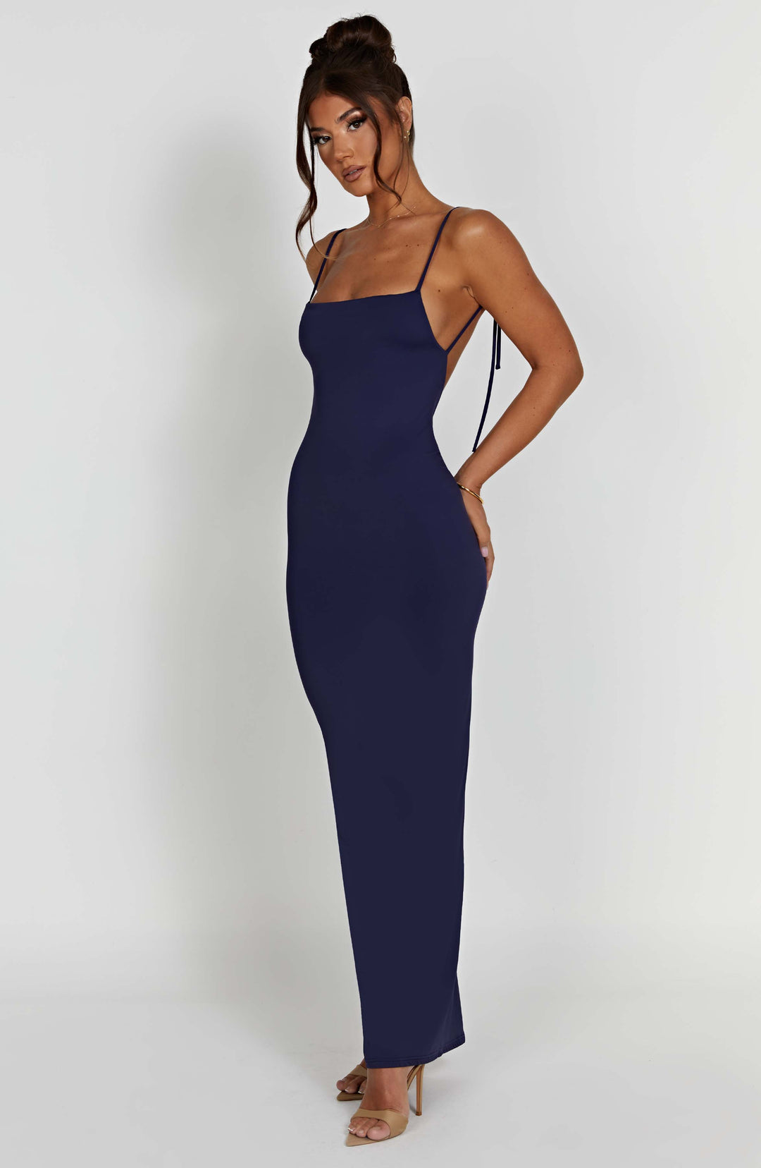 Velaine Maxi Dress in Navy by Clandour, product photo 8