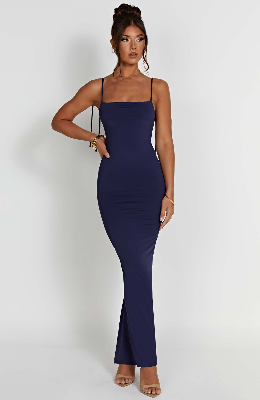 Velaine Maxi Dress in Navy by Clandour, product photo 12