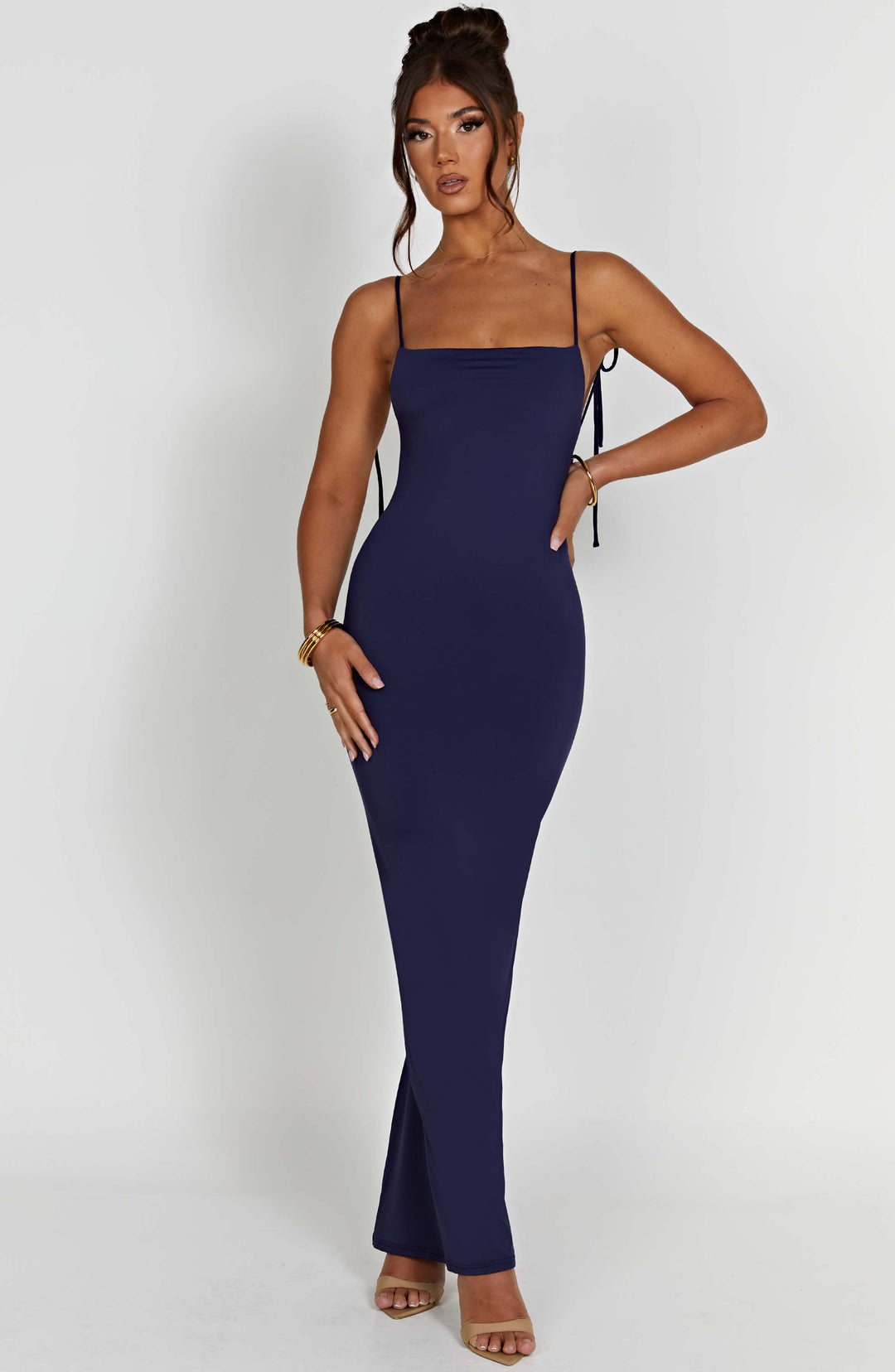 Velaine Maxi Dress in Navy by Clandour, product photo 13