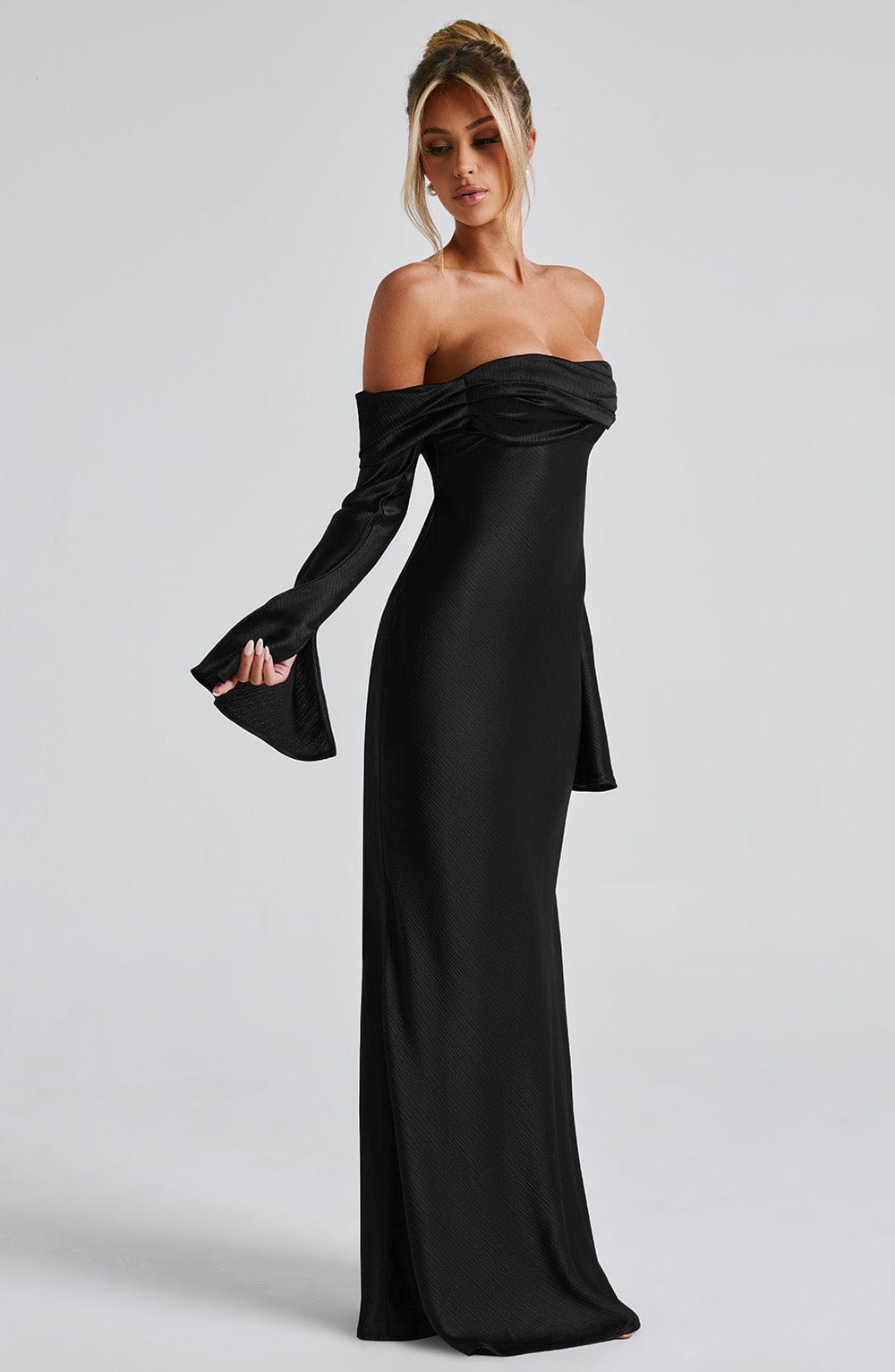 Velaise Maxi Dress in Black by Clandour, product photo 4