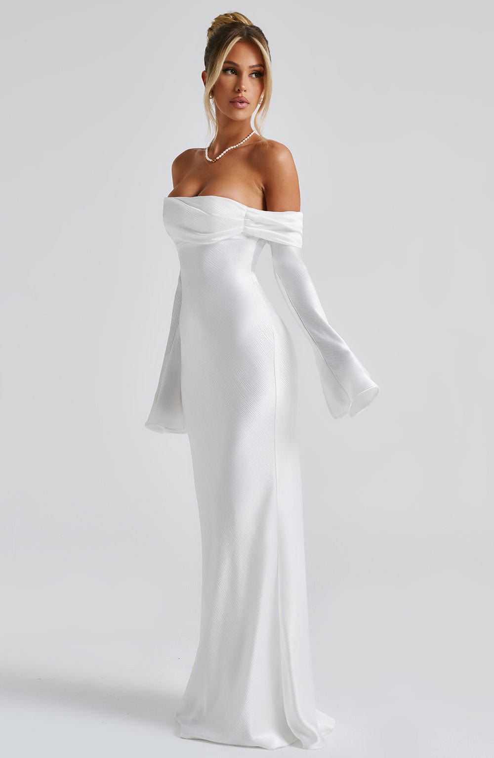 Velaise Maxi Dress in Ivory by Clandour, product photo 5