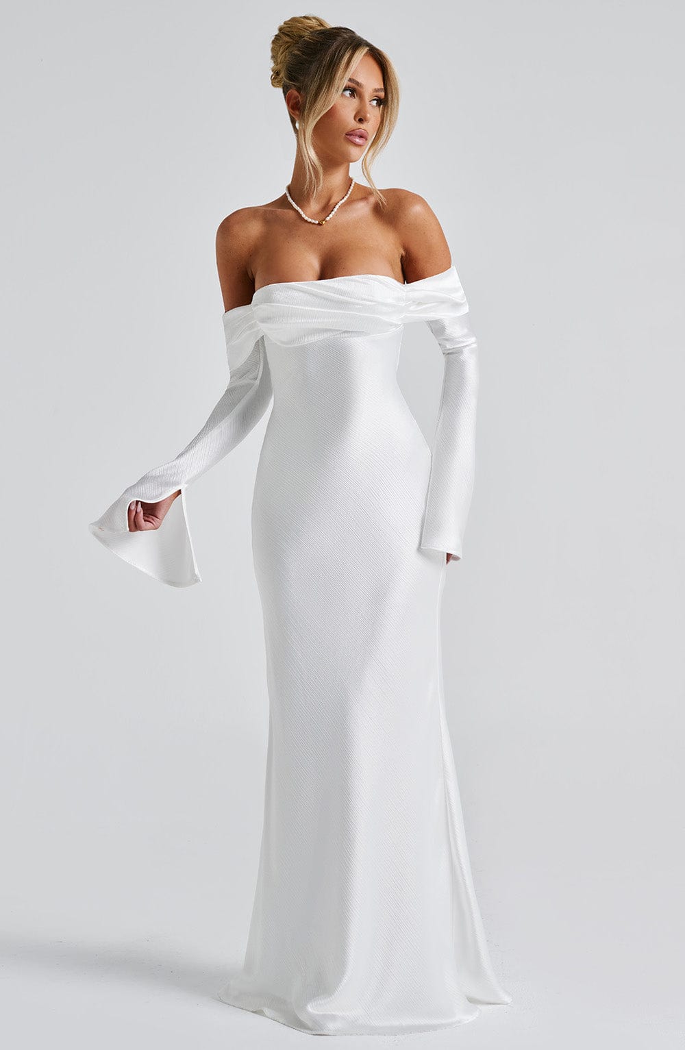 Velaise Maxi Dress in Ivory by Clandour, product photo 6