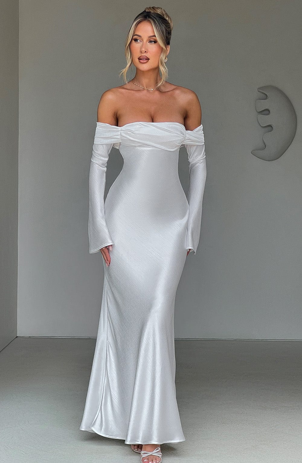 Velaise Maxi Dress in Ivory by Clandour, product photo 8