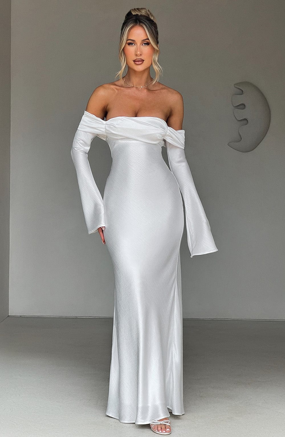 Velaise Maxi Dress in Ivory by Clandour, product photo 9