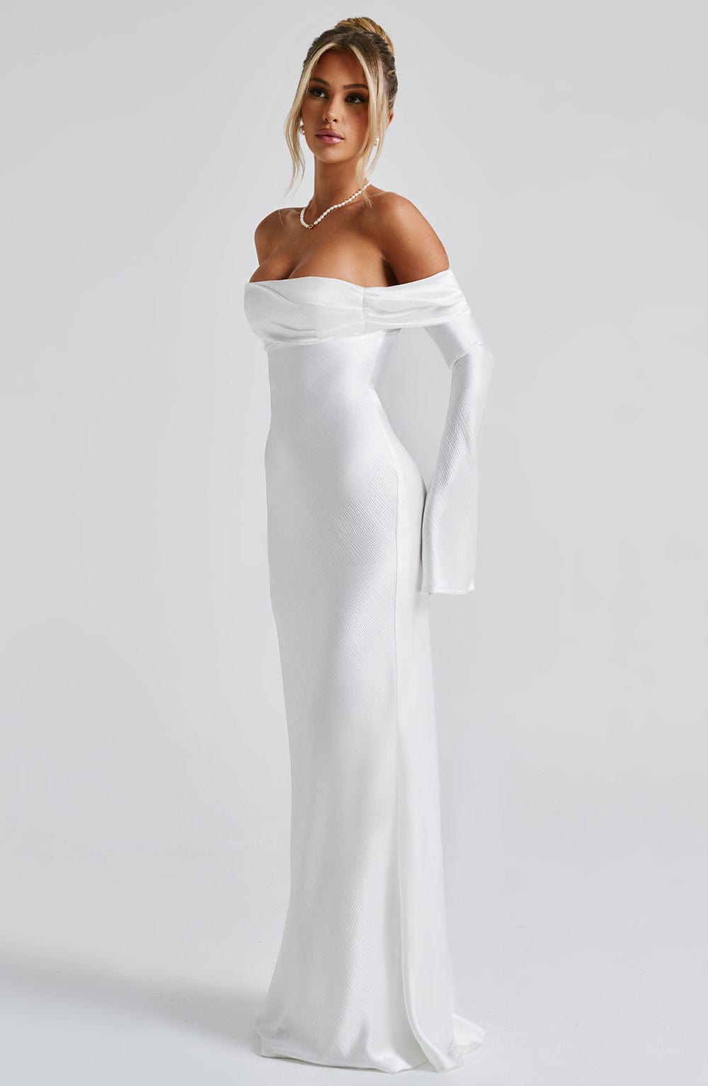 Velaise Maxi Dress in Ivory by Clandour, product photo 11