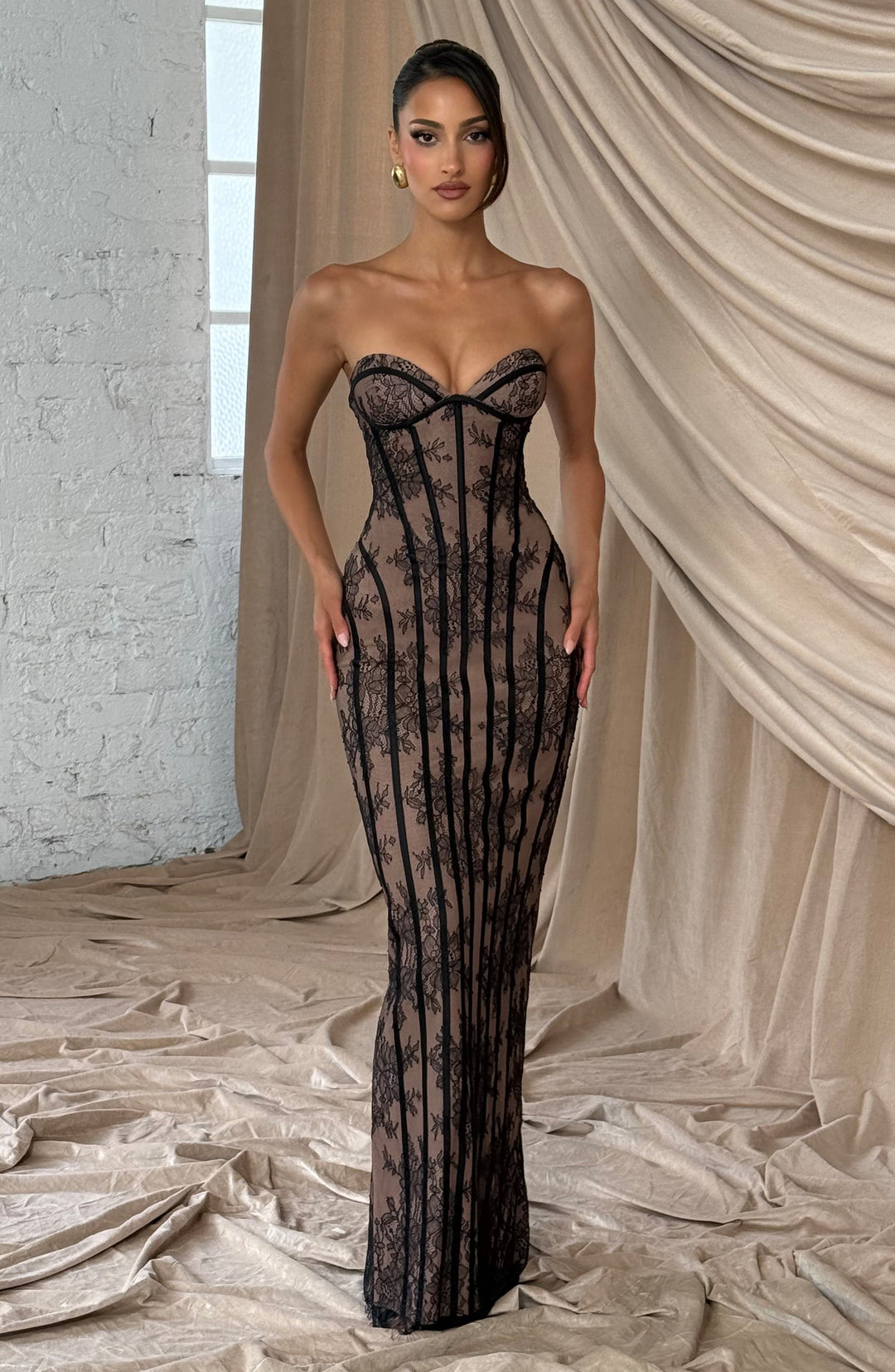 Velalina Maxi Dress in Black by Clandour, product photo 2