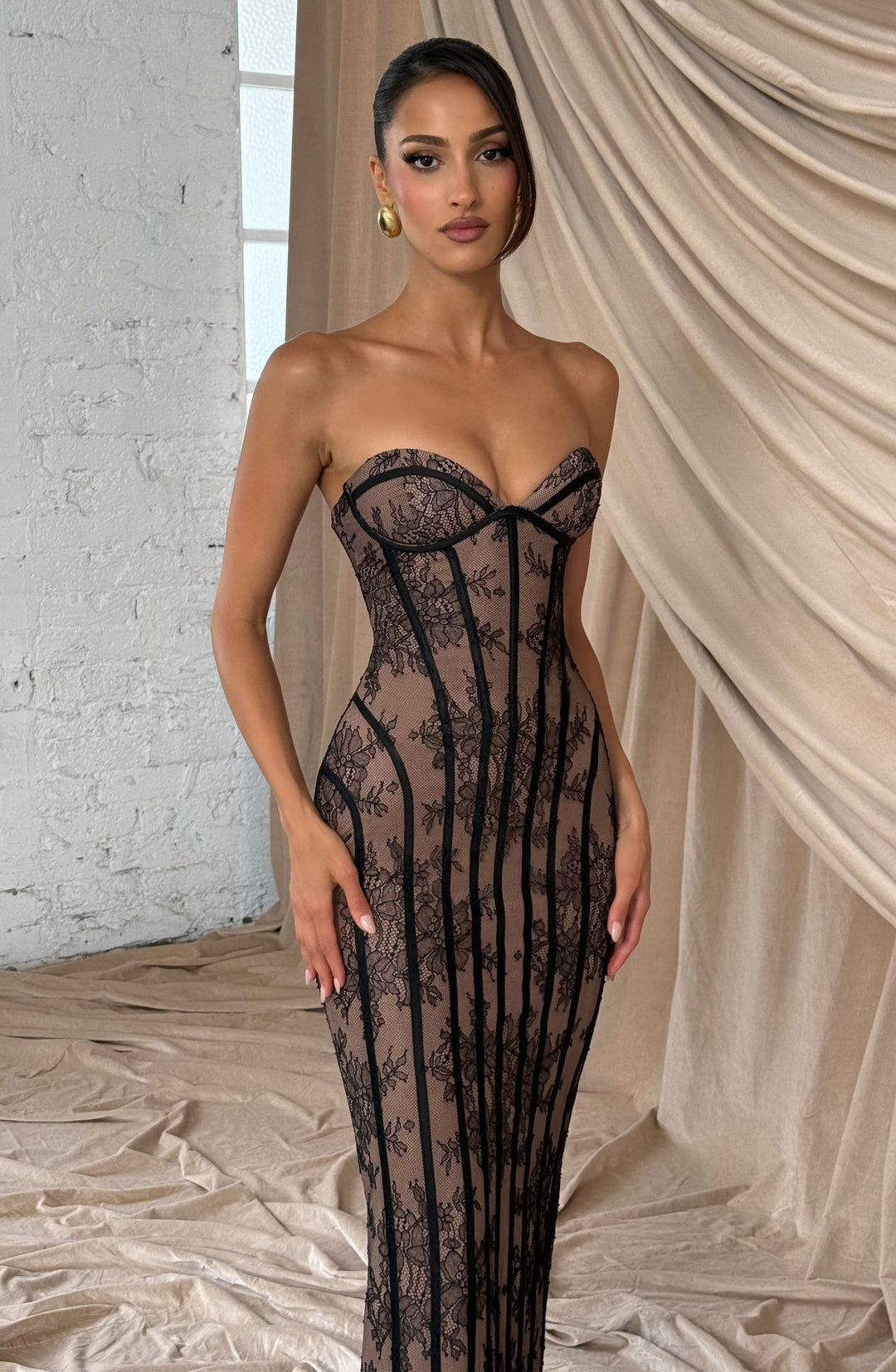 Velalina Maxi Dress in Black by Clandour, product photo 3