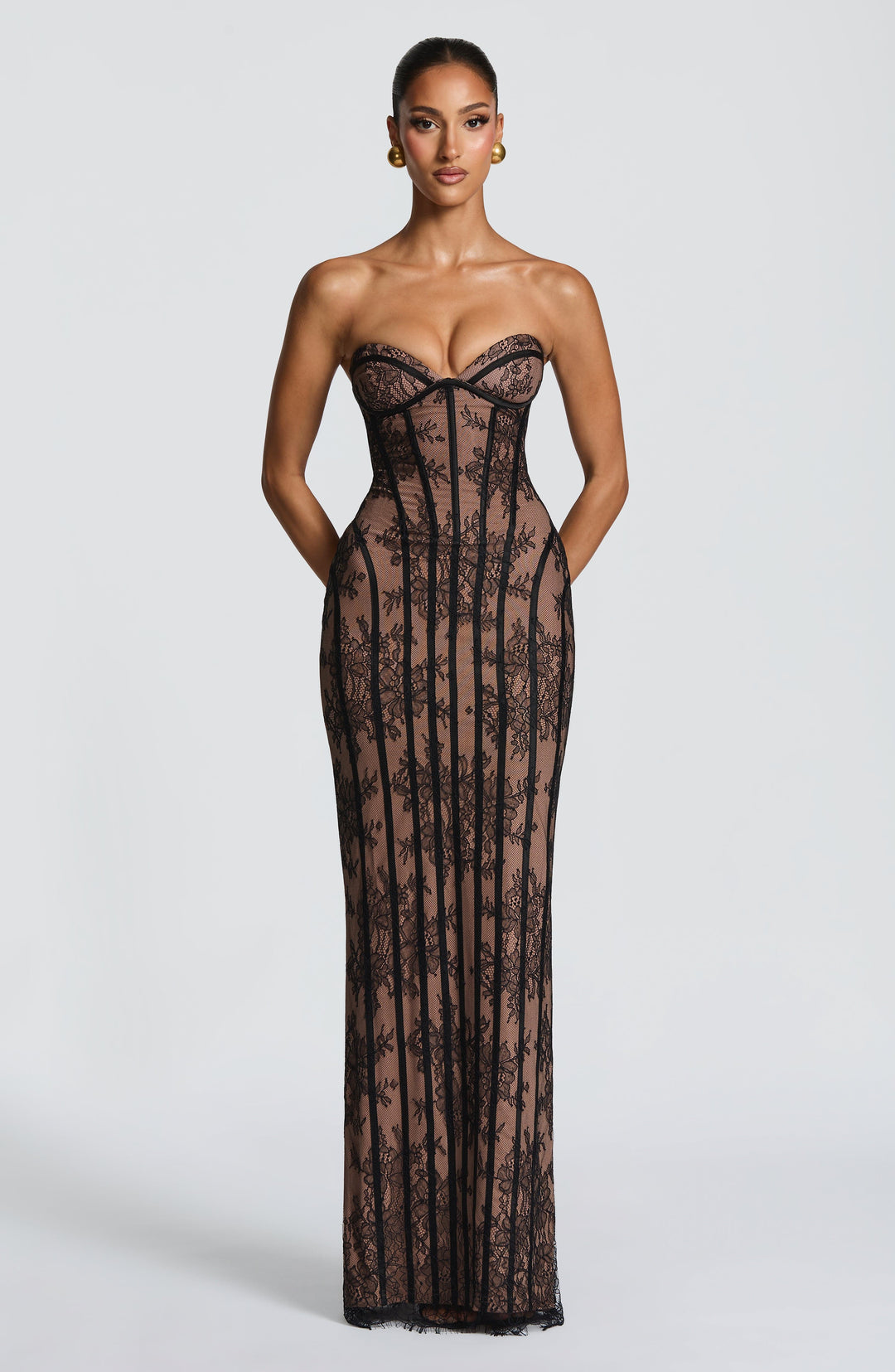 Velalina Maxi Dress in Black by Clandour, product photo 12