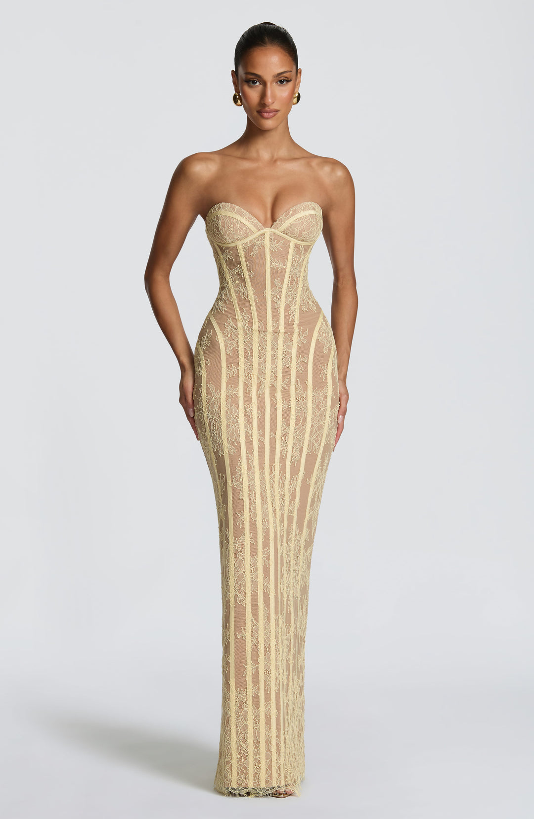 Velalina Maxi Dress in Lemon by Clandour, product photo 2