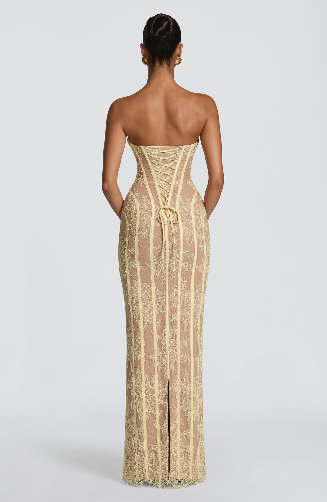 Velalina Maxi Dress in Lemon by Clandour, product photo 3