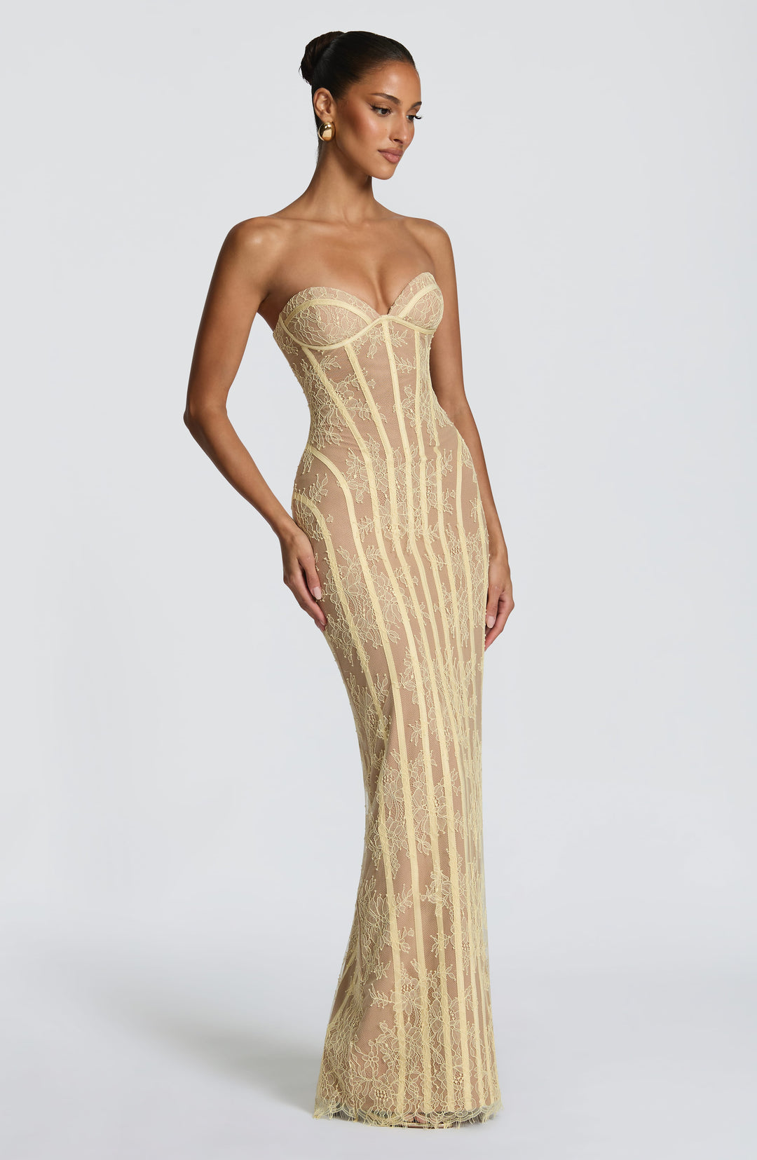 Velalina Maxi Dress in Lemon by Clandour, product photo 4