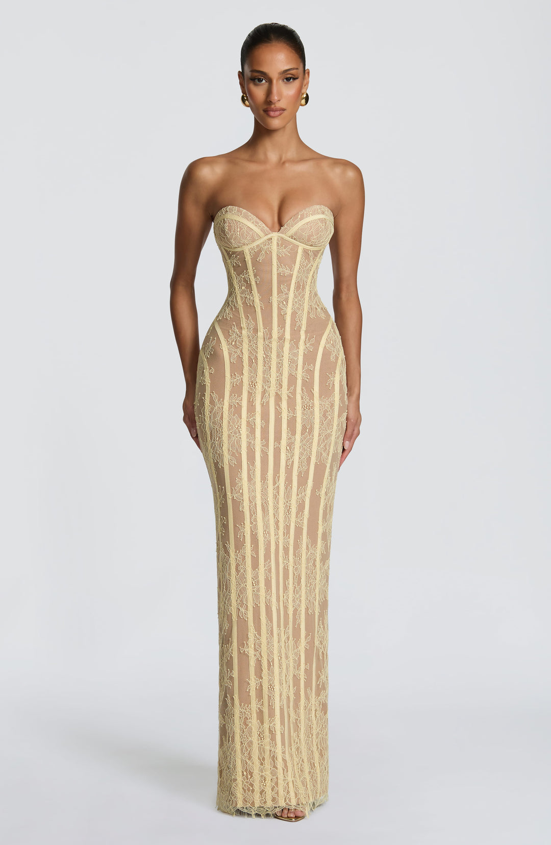 Velalina Maxi Dress in Lemon by Clandour, product photo 7