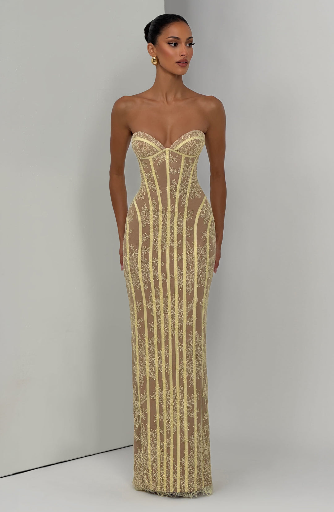 Velalina Maxi Dress in Lemon by Clandour, product photo 8