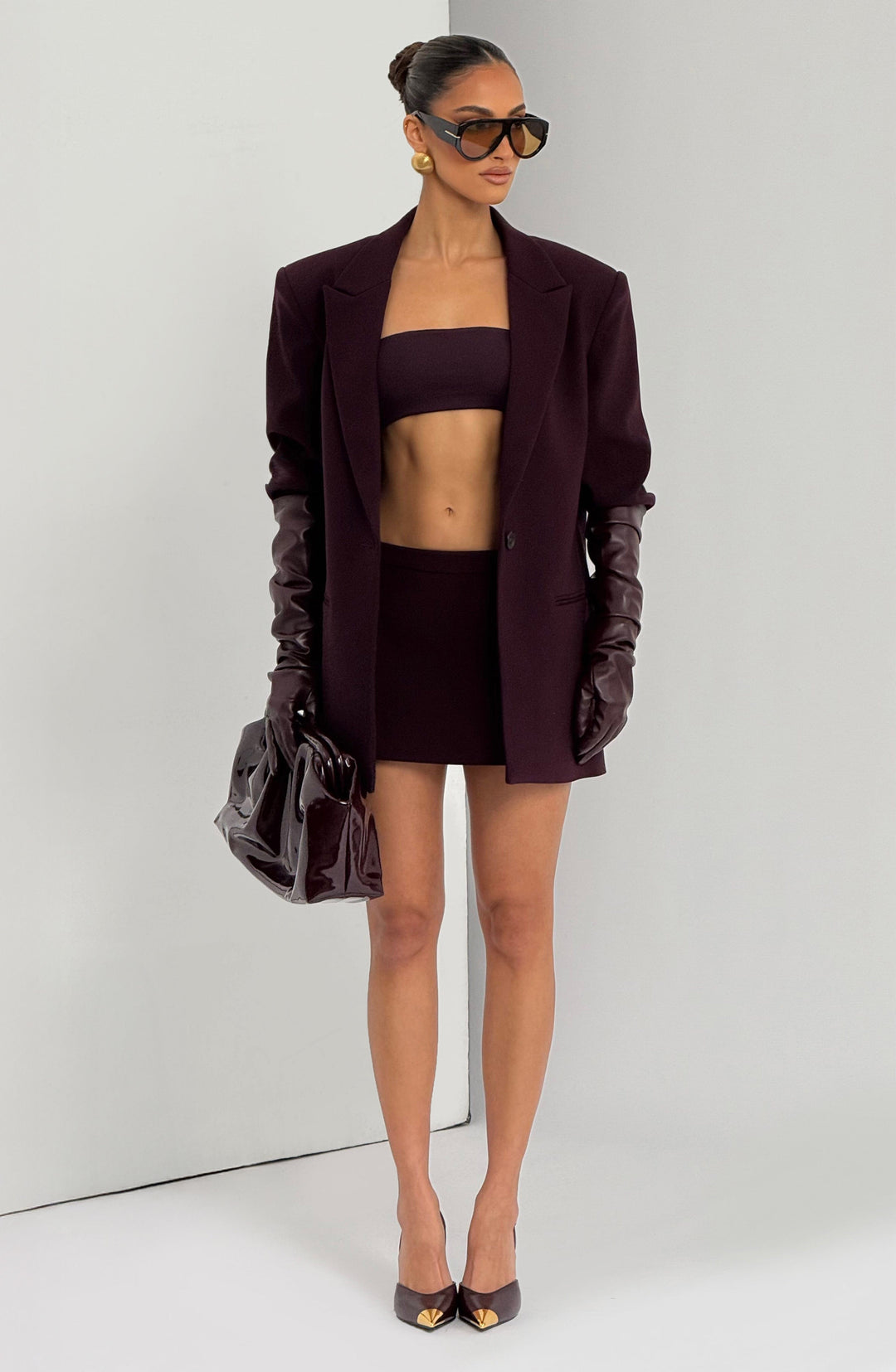 Velalise Top in Plum by Clandour, product photo 14