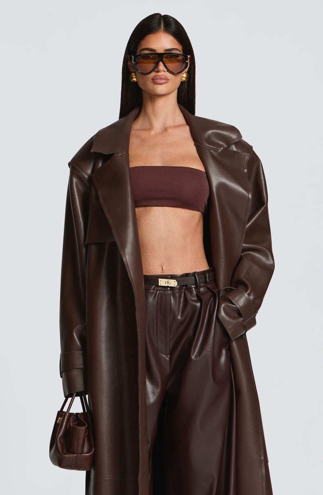 Velalise Top in Plum Brown by Clandour, product photo 1