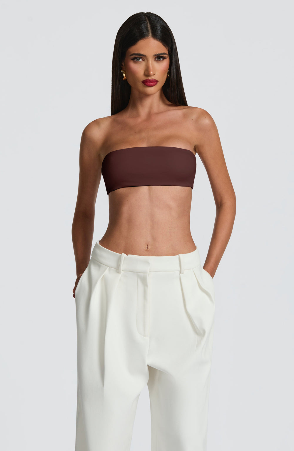 Velalise Top in Plum Brown by Clandour, product photo 2