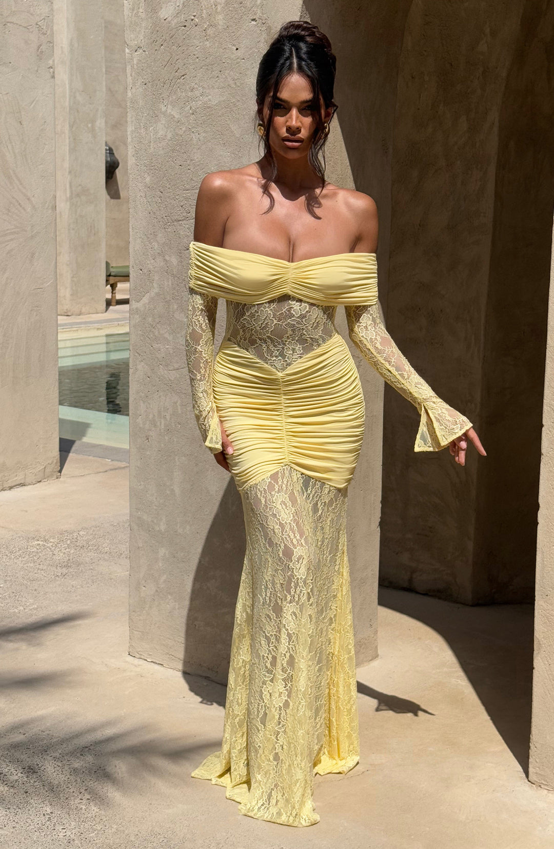 Velaora Maxi Dress in Lemon by Clandour, product photo 2