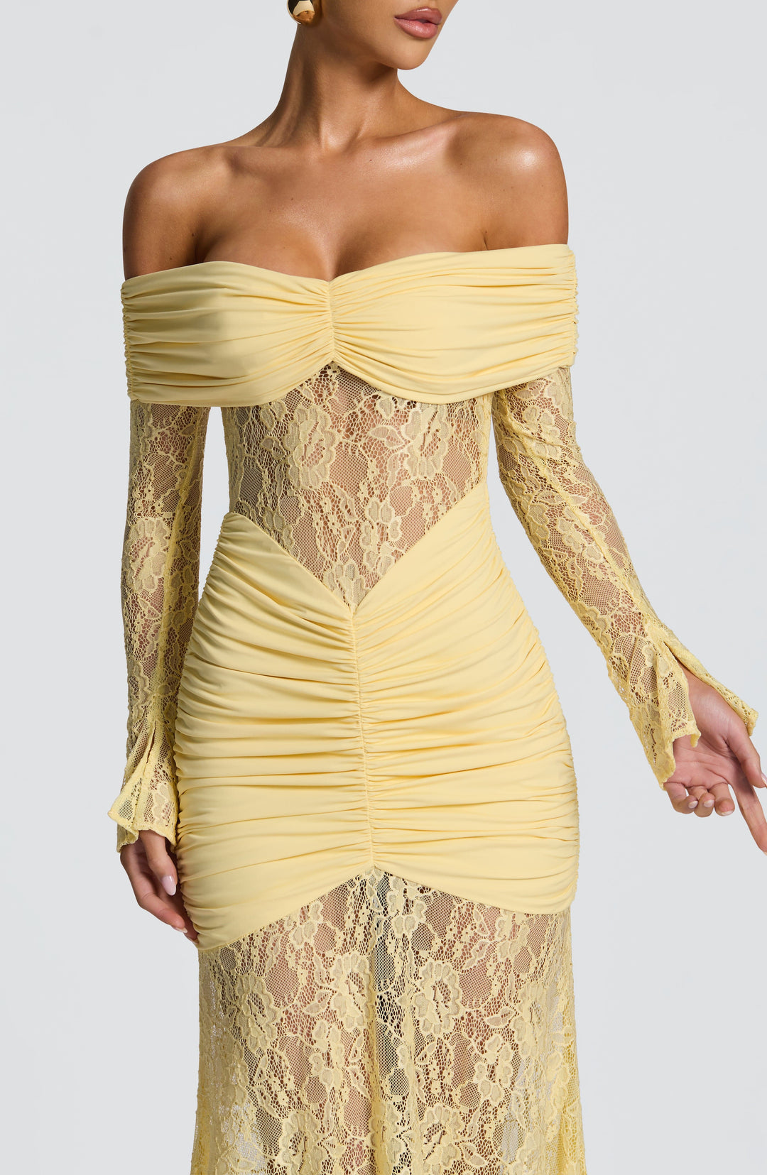 Velaora Maxi Dress in Lemon by Clandour, product photo 4