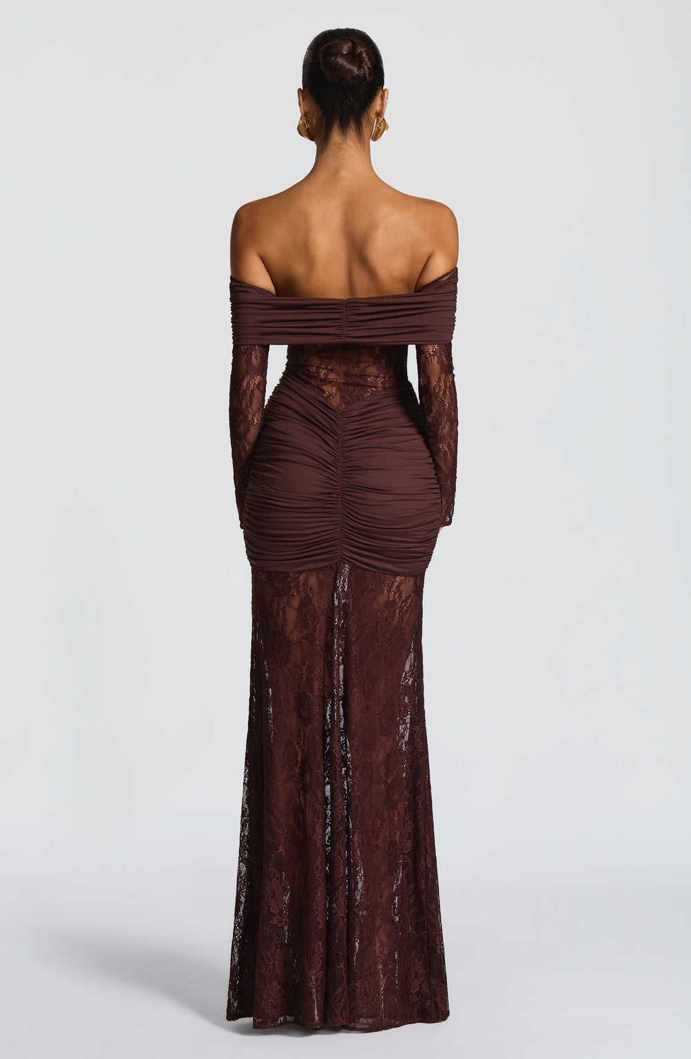 Velaora Maxi Dress in Plum Brown by Clandour, product photo 2