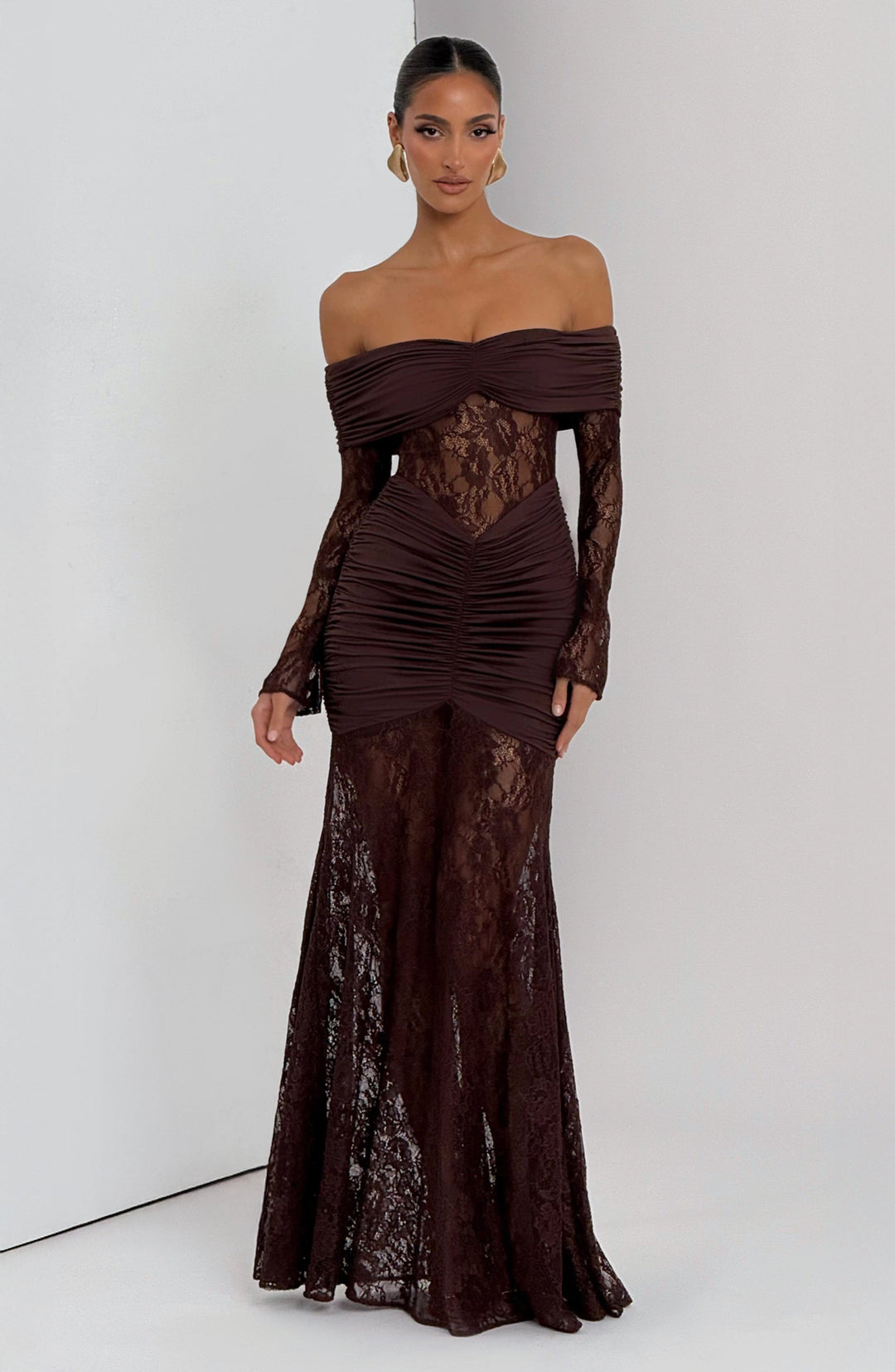 Velaora Maxi Dress in Plum Brown by Clandour, product photo 7