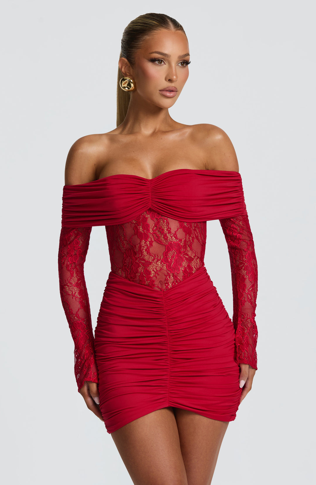 Velaora Mini Dress in Red by Clandour, product photo 7