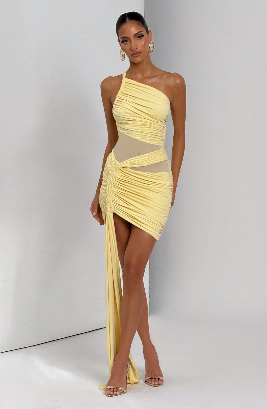 Velaoria Mini Dress in Lemon by Clandour, product photo 7