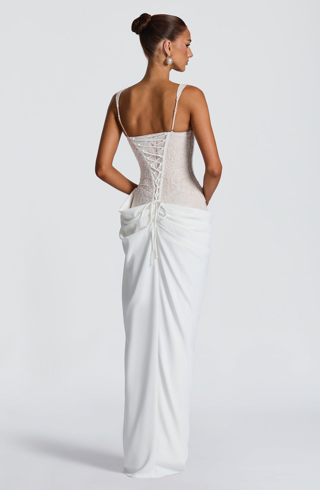 Velari Maxi Dress in Ivory by Clandour, product photo 4