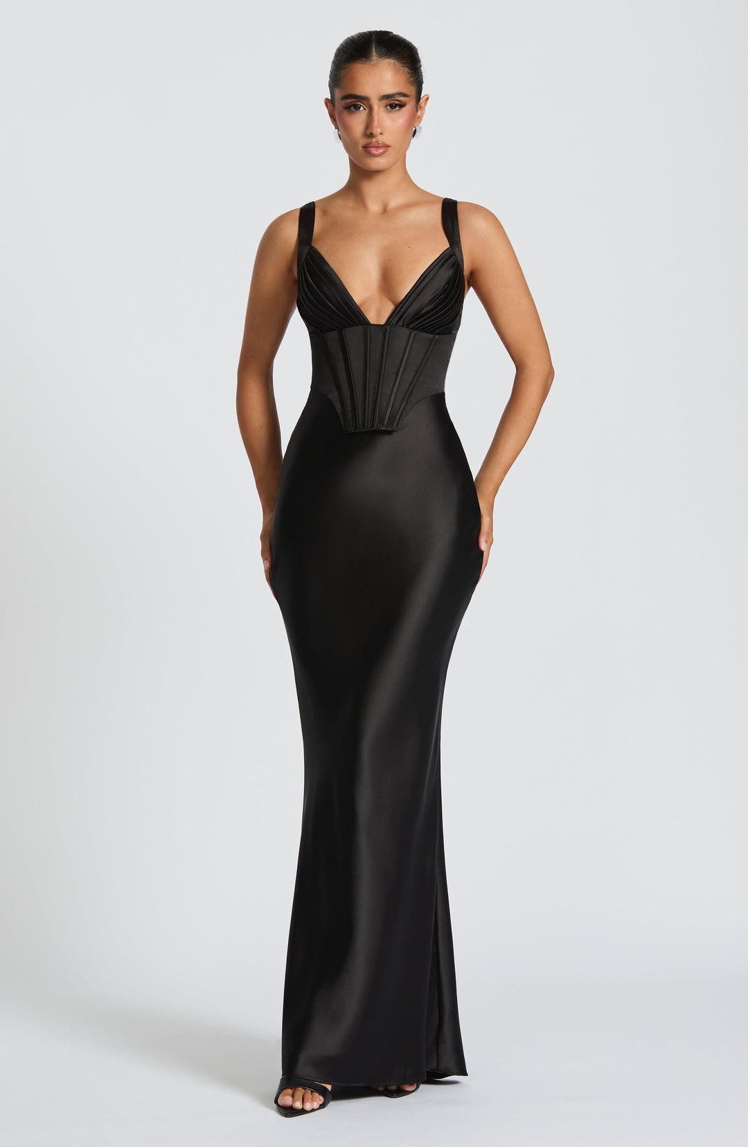 Velayne Maxi Dress in Black by Clandour, product photo 2
