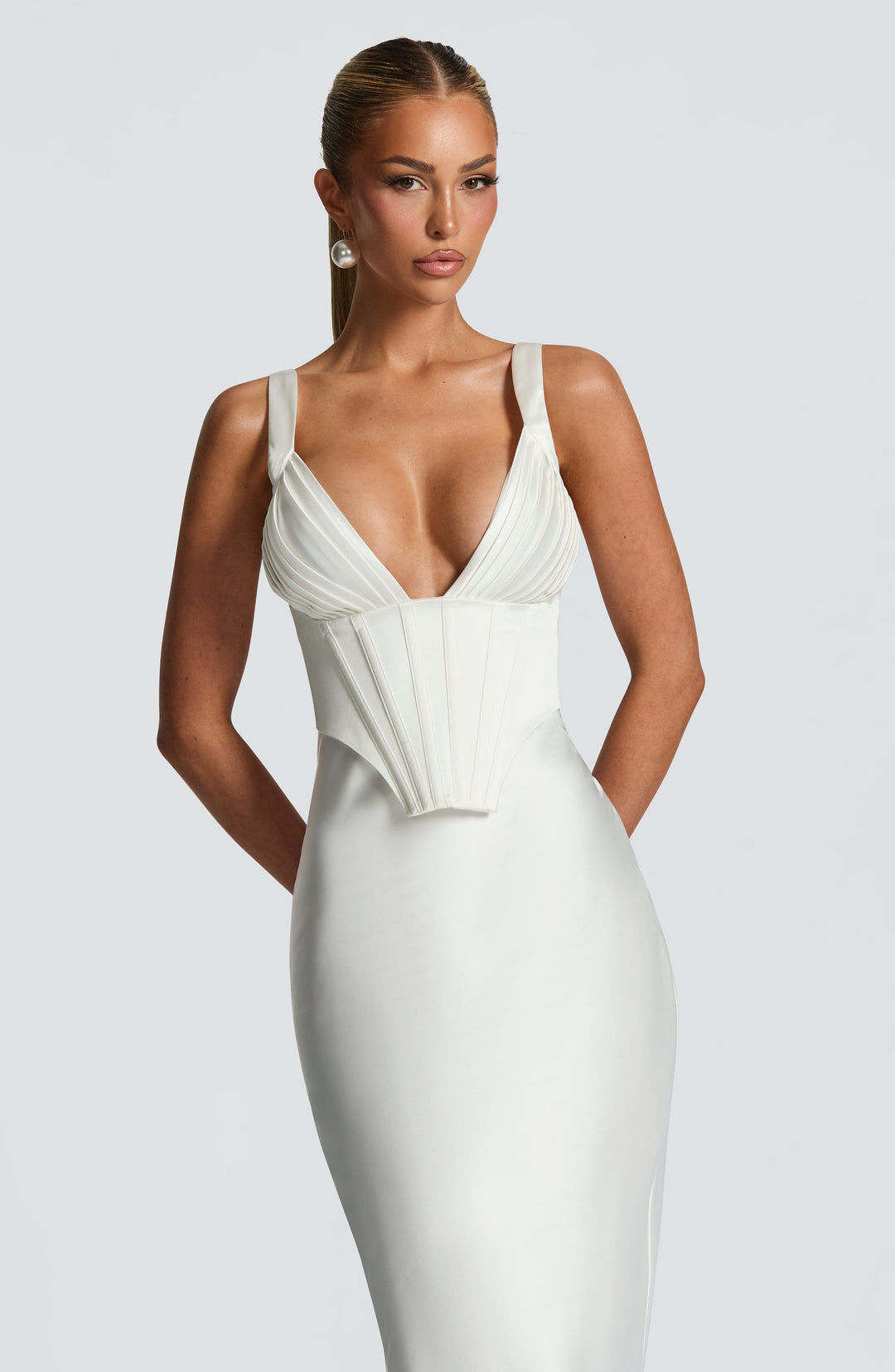 Velayne Maxi Dress in Ivory by Clandour, product photo 4