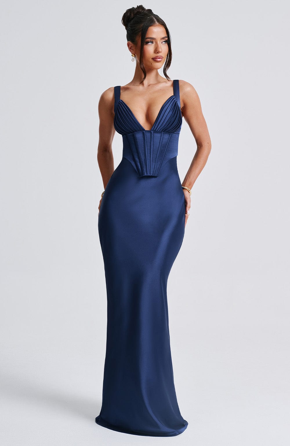 Velayne Maxi Dress in Navy by Clandour, product photo 4
