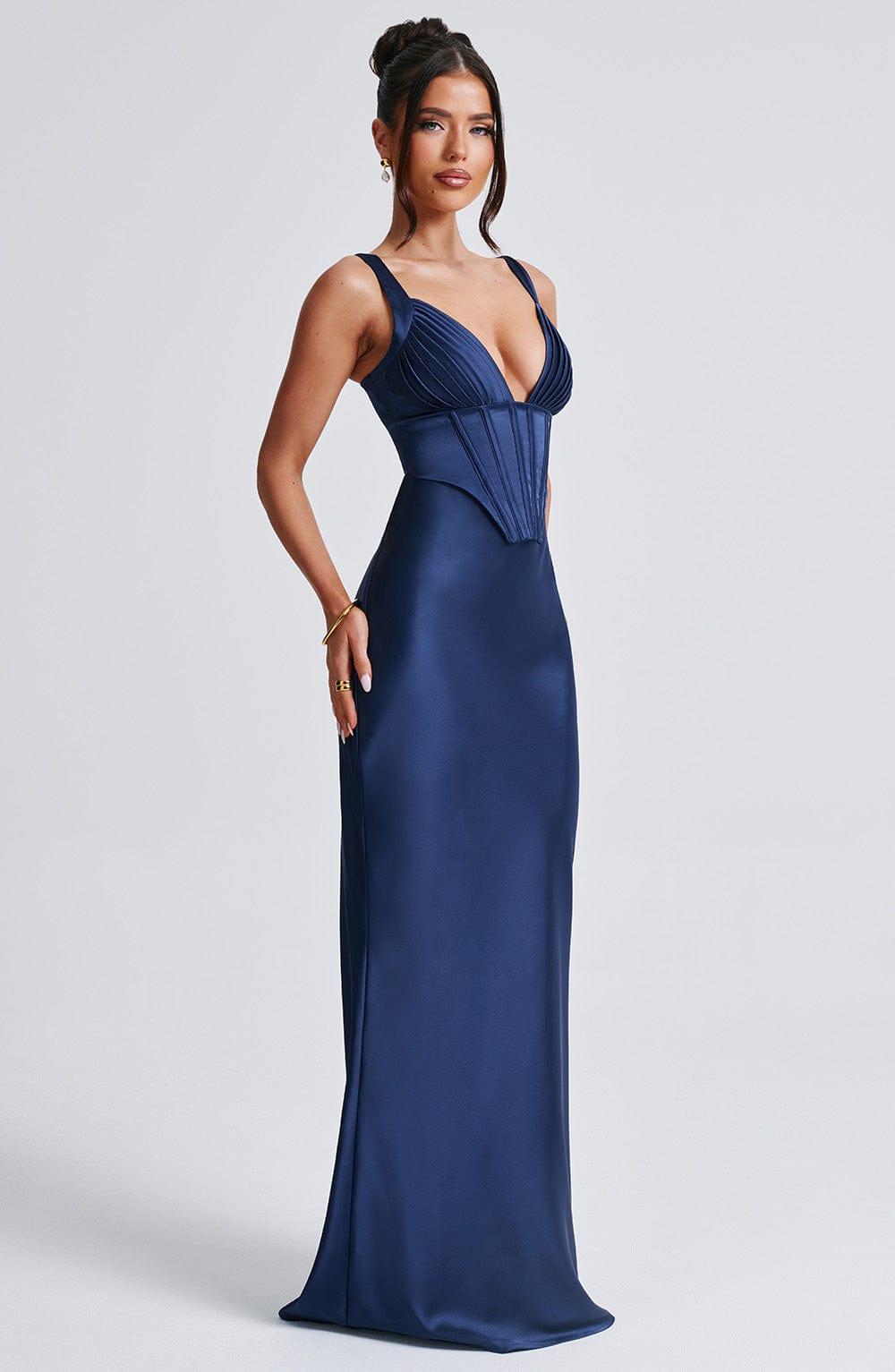 Velayne Maxi Dress in Navy by Clandour, product photo 5
