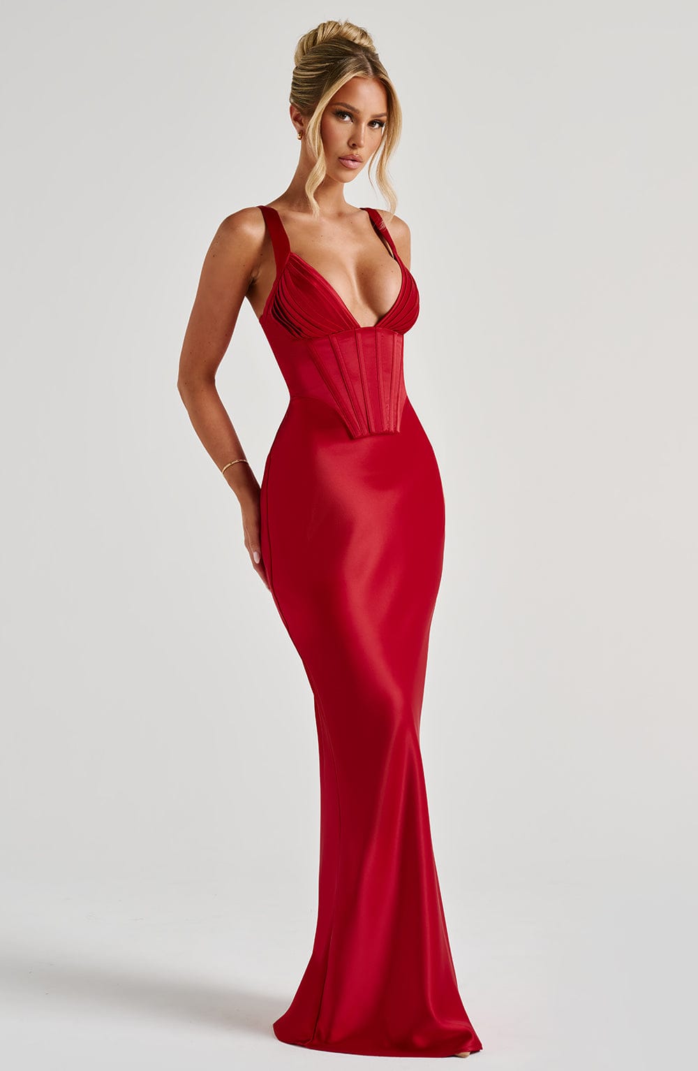 Velayne Maxi Dress in Red by Clandour, product photo 6
