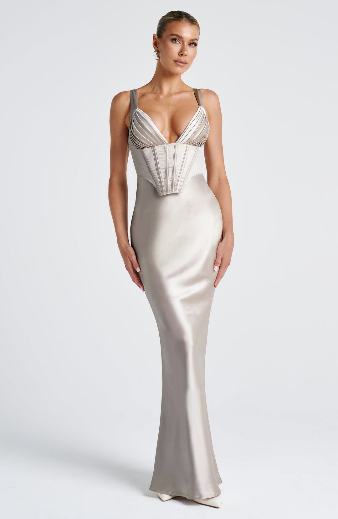 Velayne Maxi Dress in Shell by Clandour, product photo 9