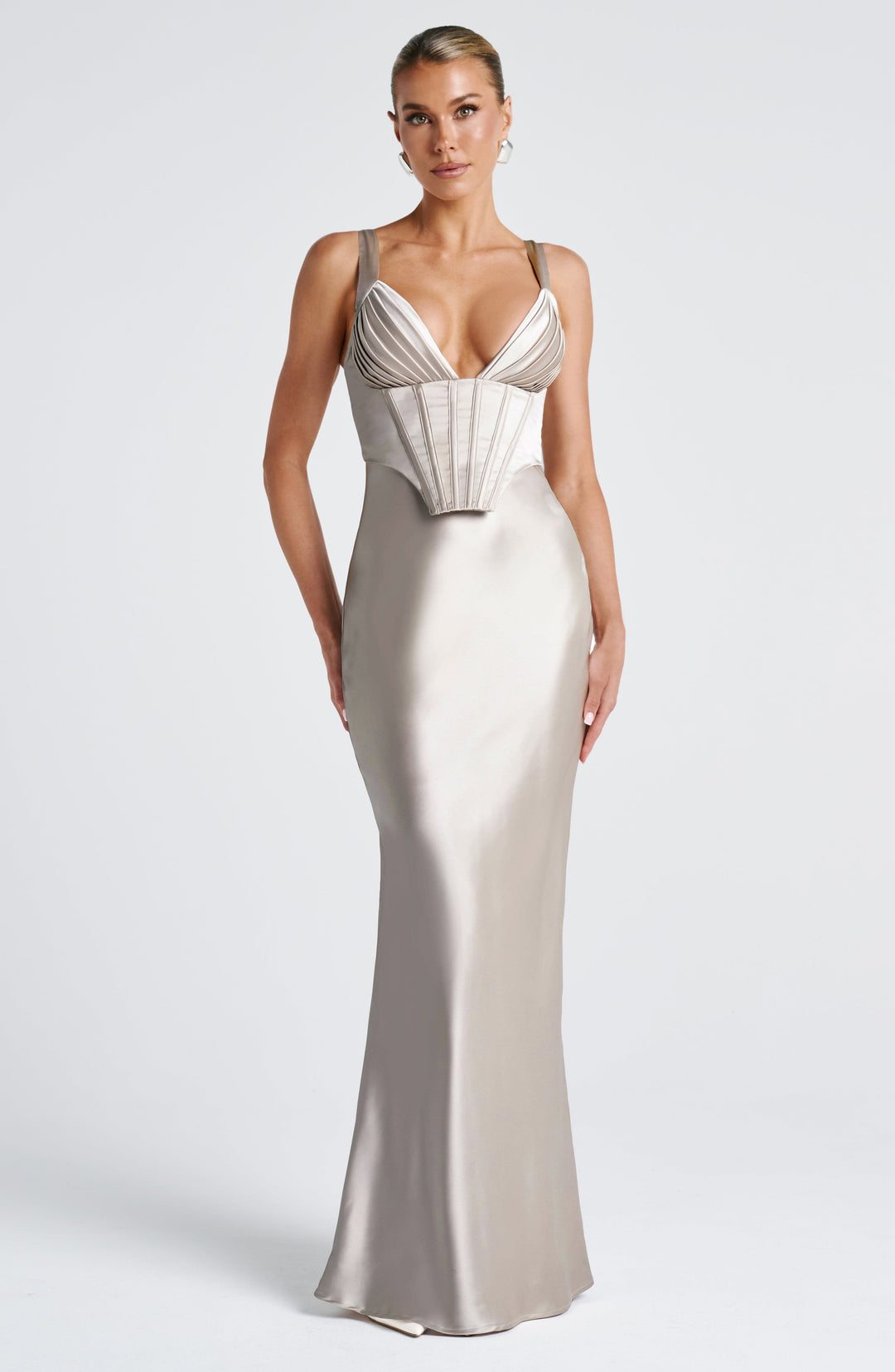 Velayne Maxi Dress in Shell by Clandour, product photo 10