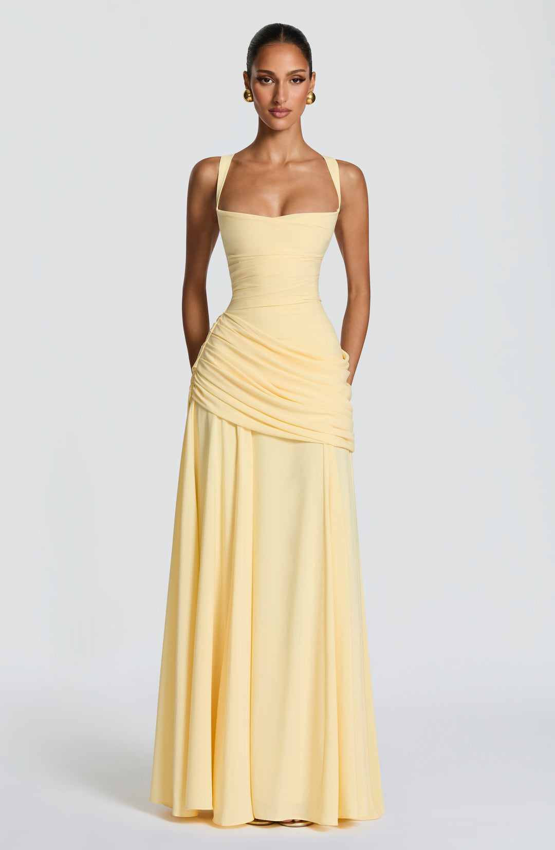 Willaella Maxi Dress in Lemon by Clandour, product photo 5